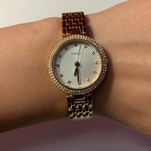 Rose Gold Fossil Watch